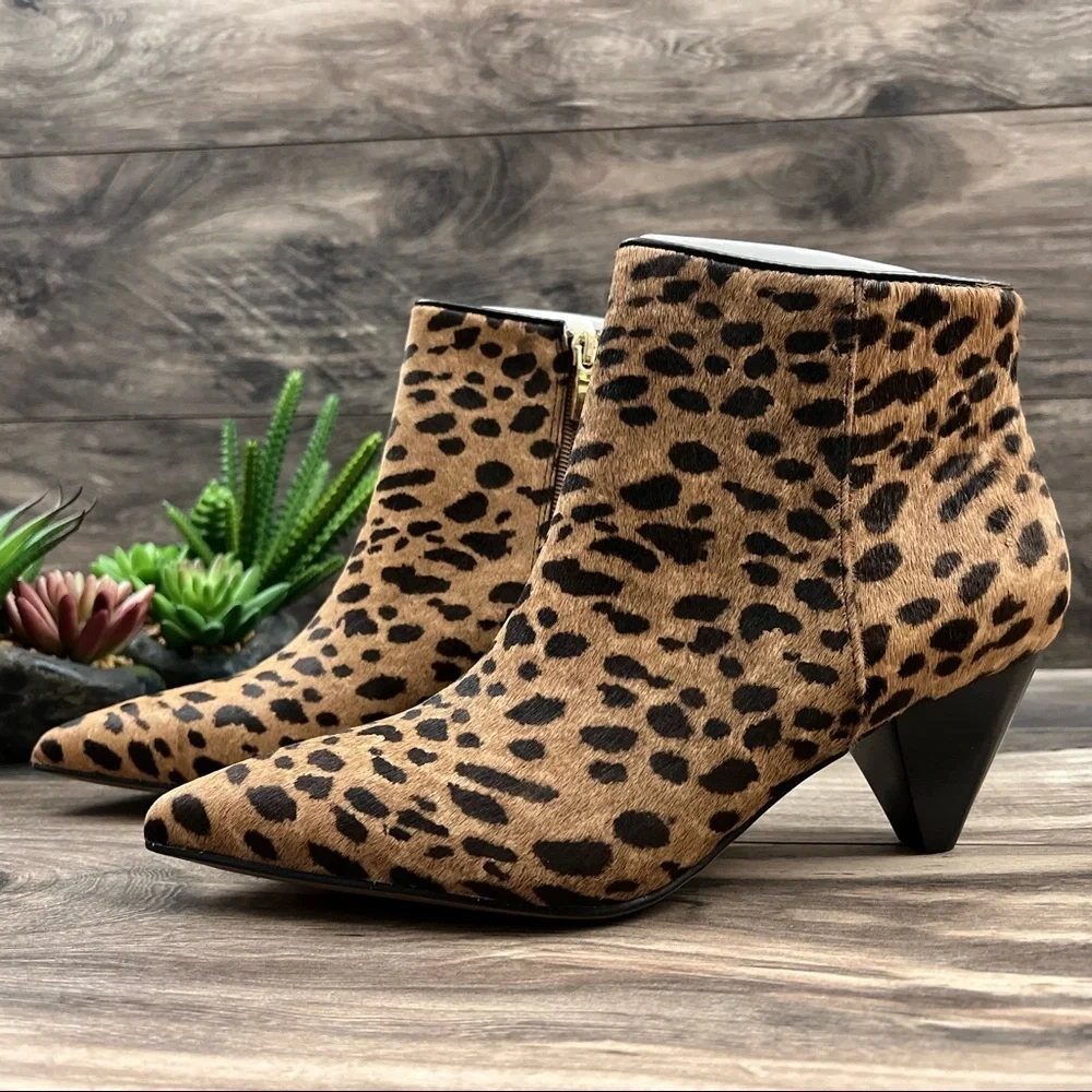 NIB Franco Sarto Delighted2 Cone Kitten Heel Ankle Bootie